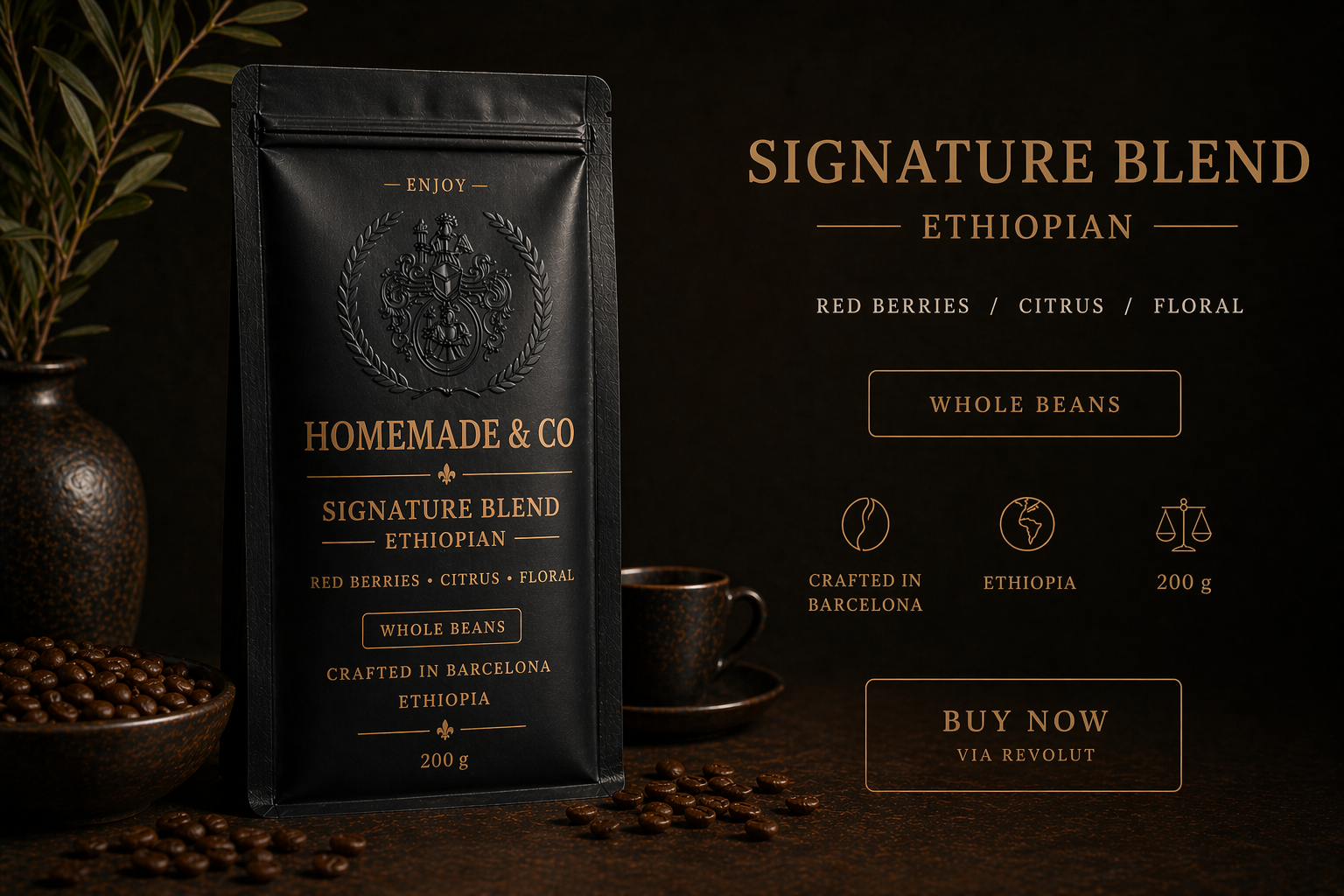 Signature Blend Ethiopian — Whole Beans 200g