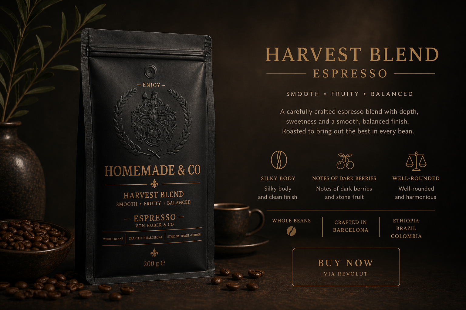 Harvest Blend Espresso — Whole Beans 200g