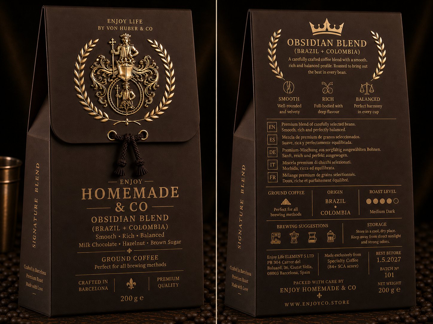 Obsidian Blend — Ground Coffee 200g