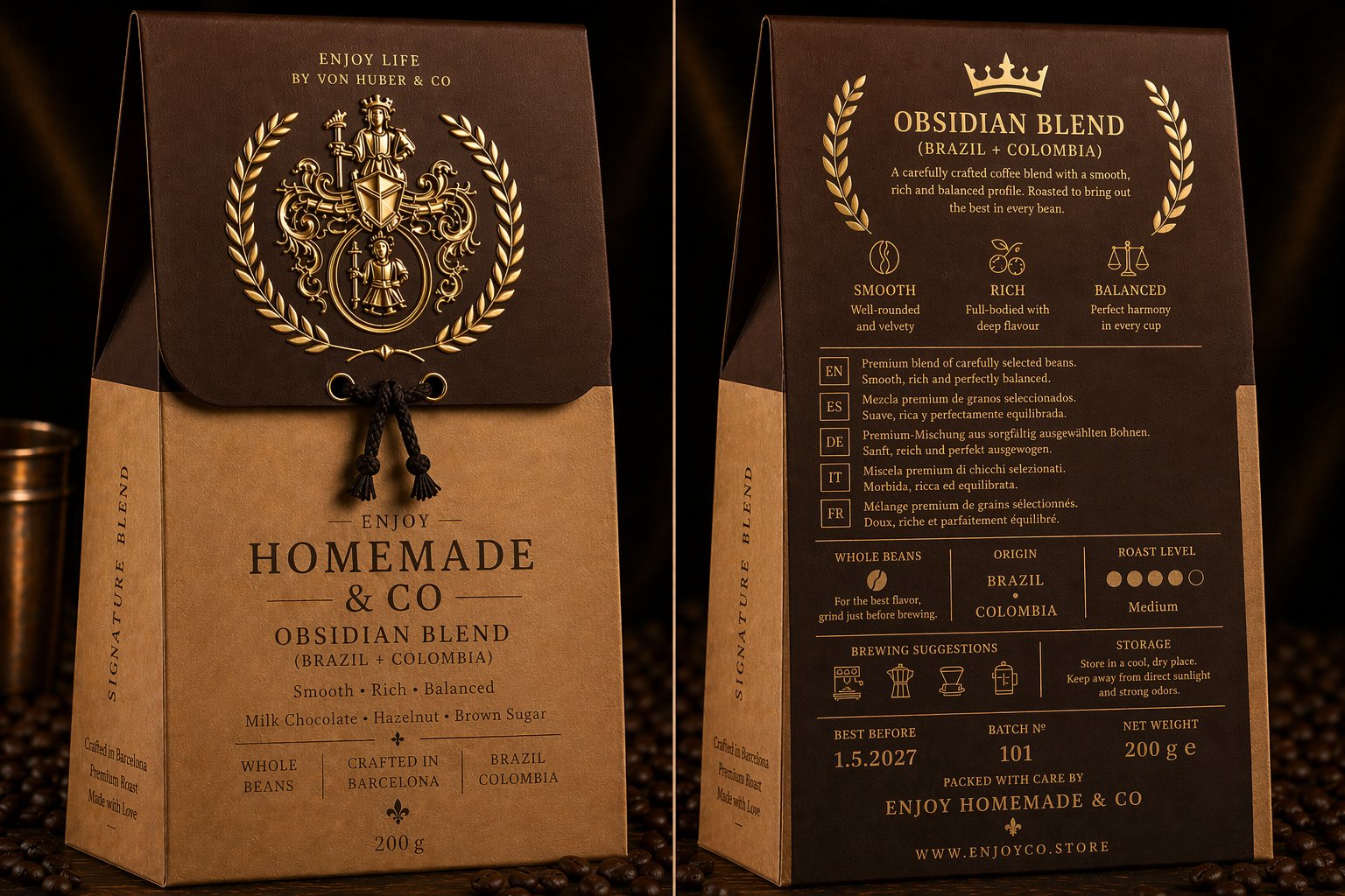 Obsidian Blend — Premium Edition, front and back
